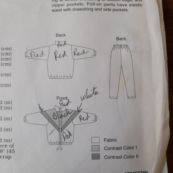 Vintage 90s Children's Jacket & Pants Sewing Pattern Kids HipHop Tracksuit 2202 - Picture 5 of 9